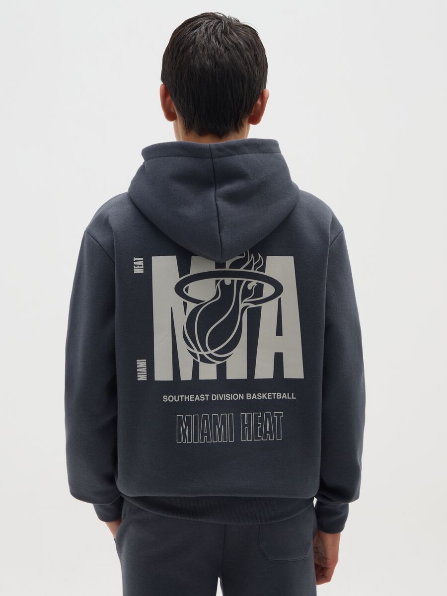 Kids' Blue Regular Fit Cotton Blend Sweatshirt Miami Heat_1