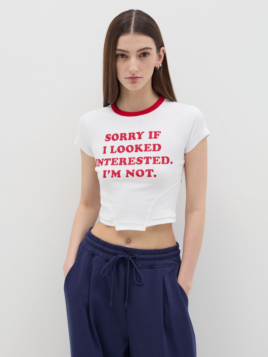 T-shirt with printed lettering_0
