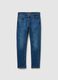 Blue denim stretch cotton slim fit jeans_3