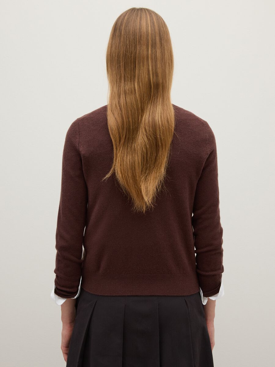 Brown pure wool sweater regular fit_3