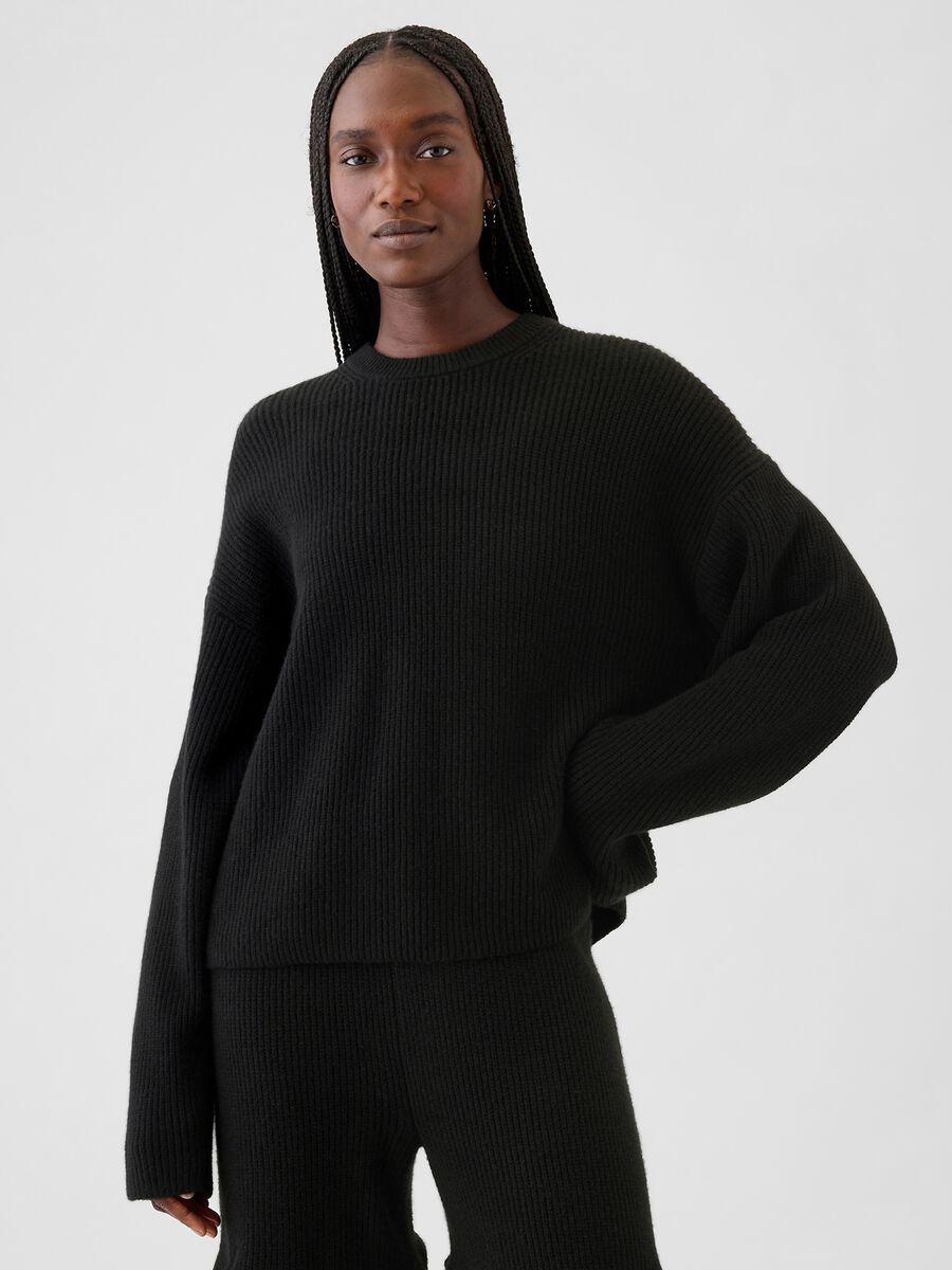 Pullover with ribbed design_0
