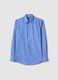 Light Blue Cotton-Blend Slim Fit Easy Iron Shirt_4