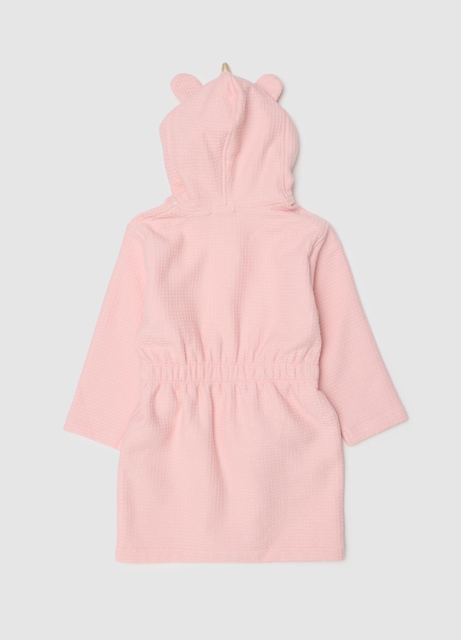 Sensei Maison Accappatoio Bambino 100% Cotone, 450 G/m², Con Cappuccio, Tasche E Cintura, Taglia 6 Anni, Colore Bianco