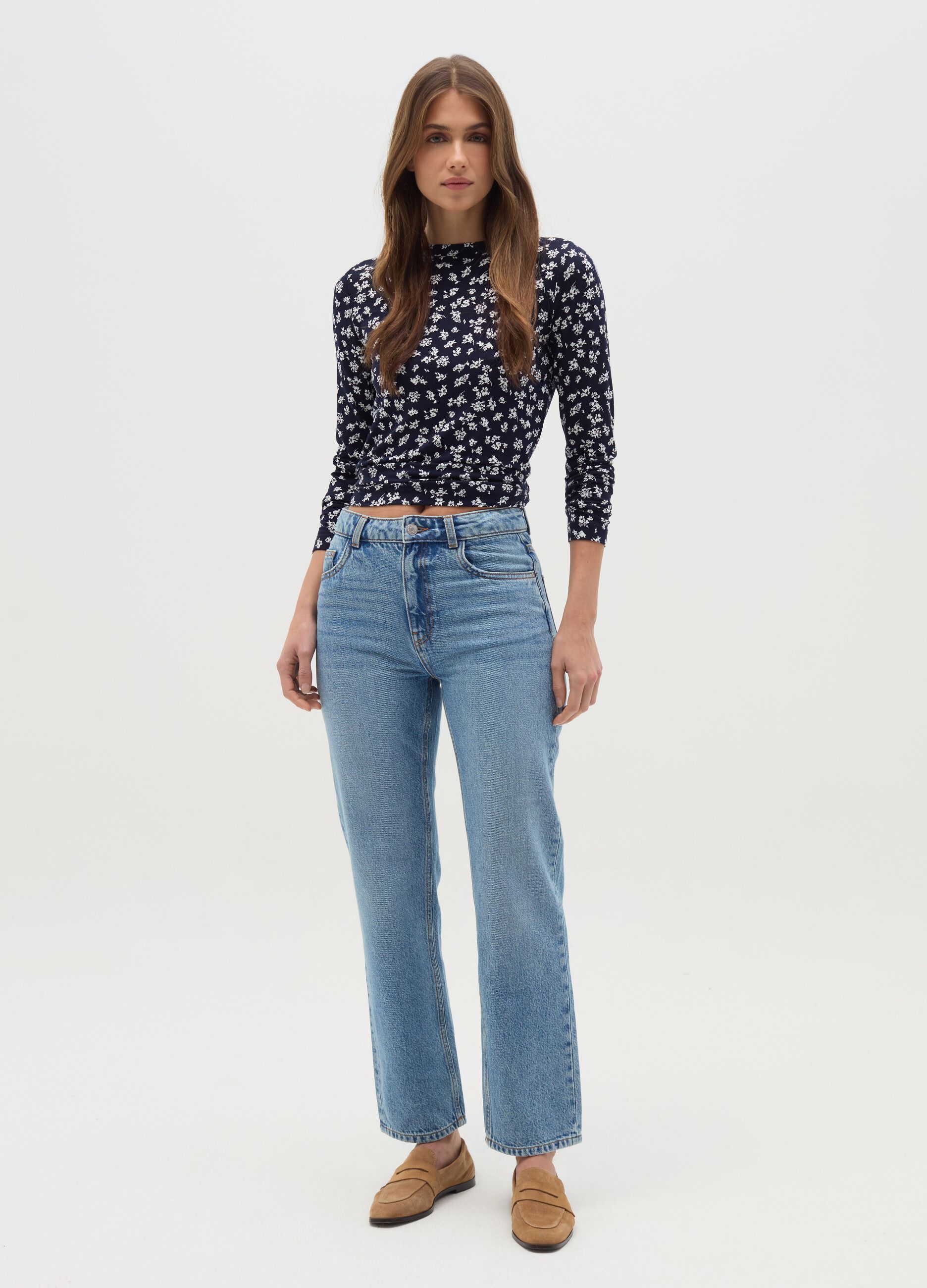 Long-sleeved T-shirt with print