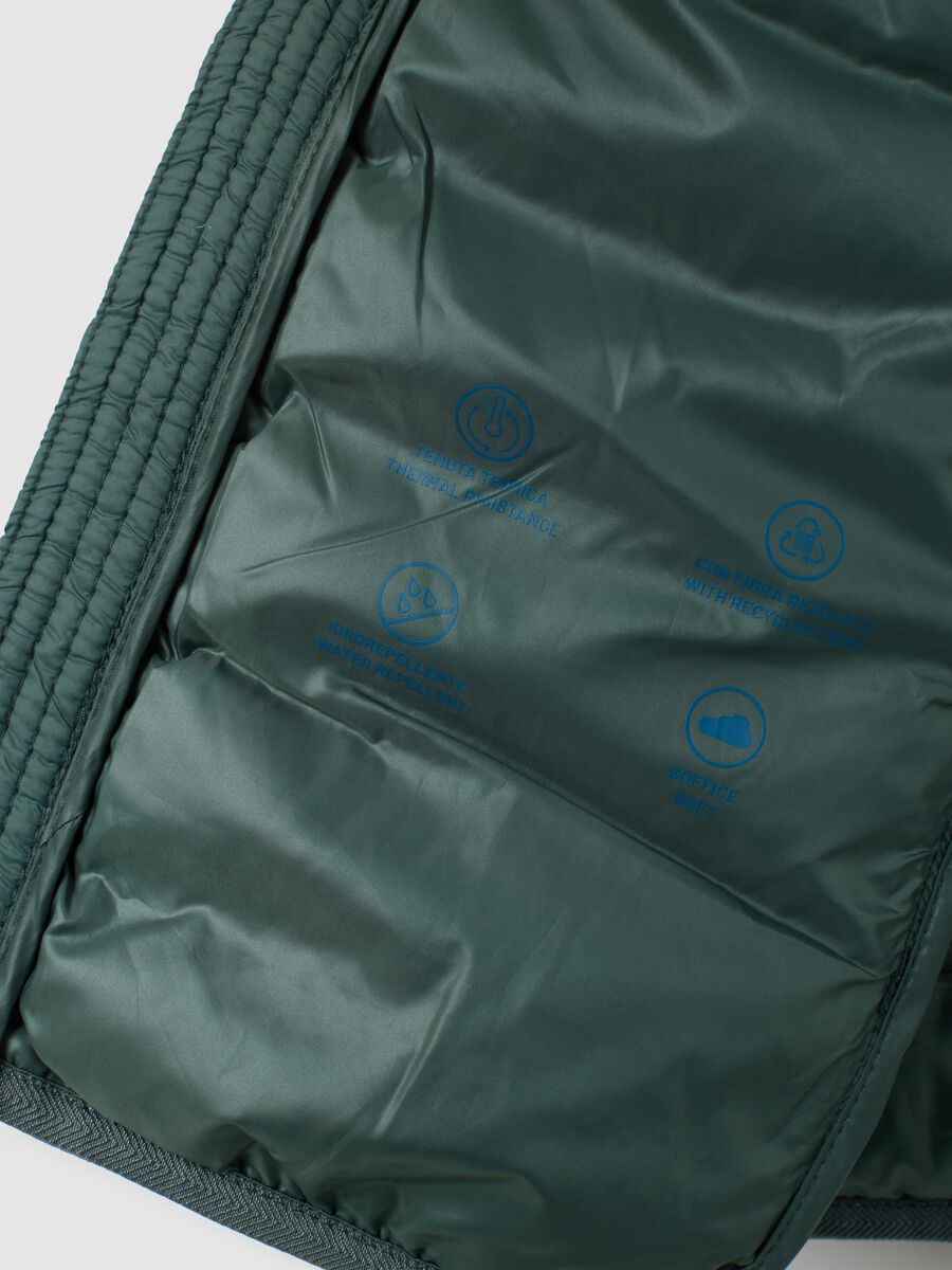 Giacca imbottita verde da ragazzo con cappuccio_5