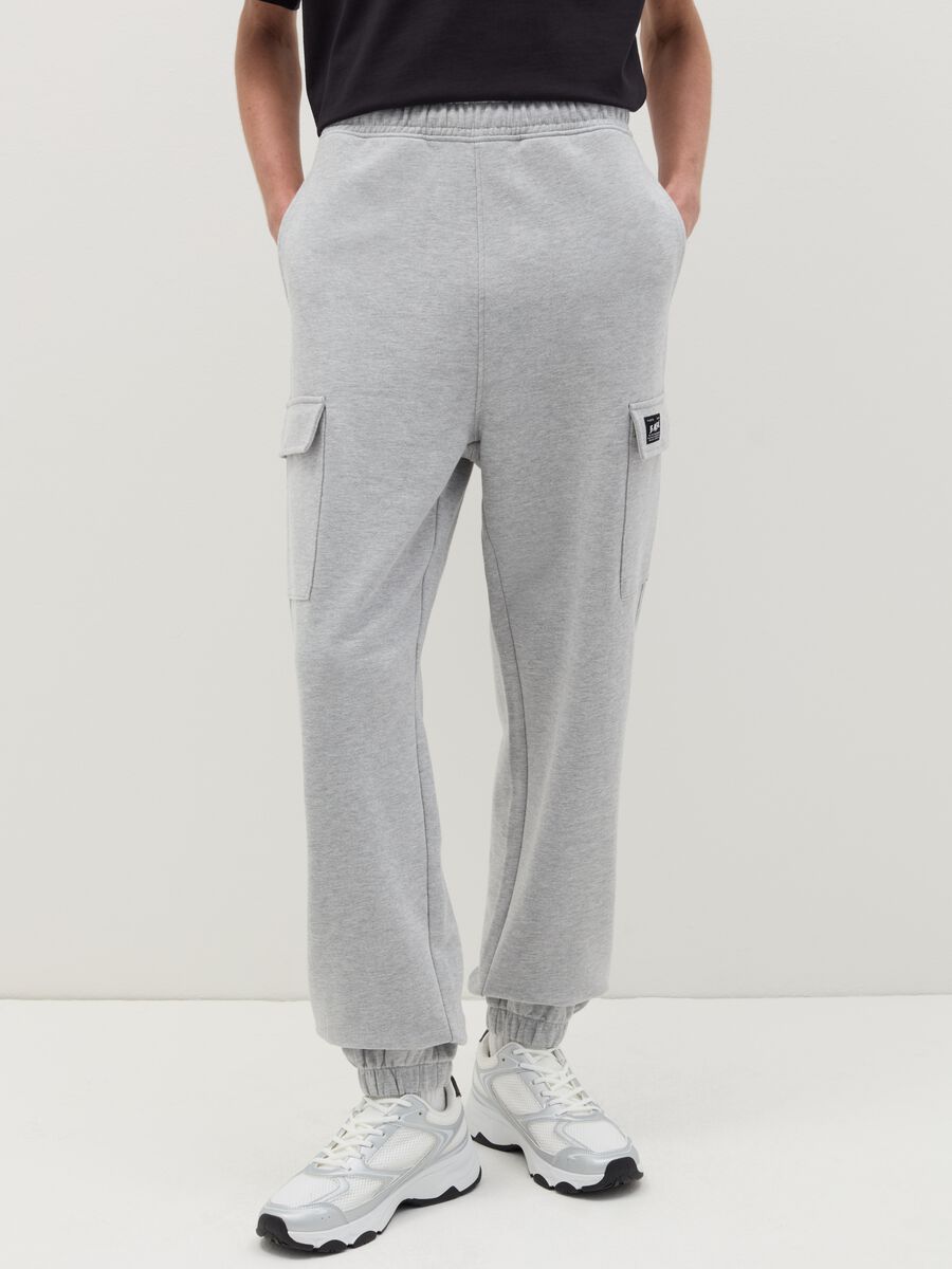 Cargo joggers with elasticated trims_1