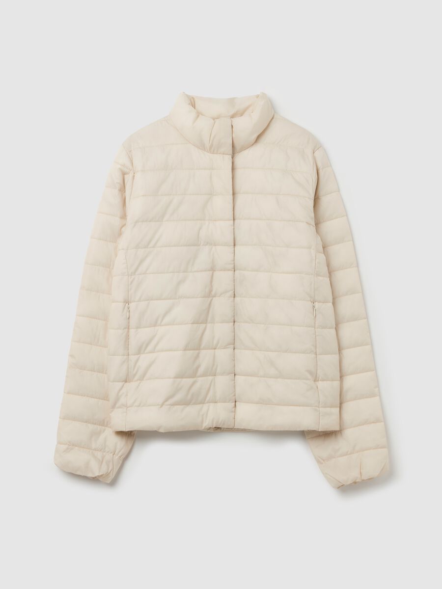 Ultralight short down jacket with high collar_4