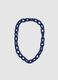 Blue necklace with braided glass beads_0