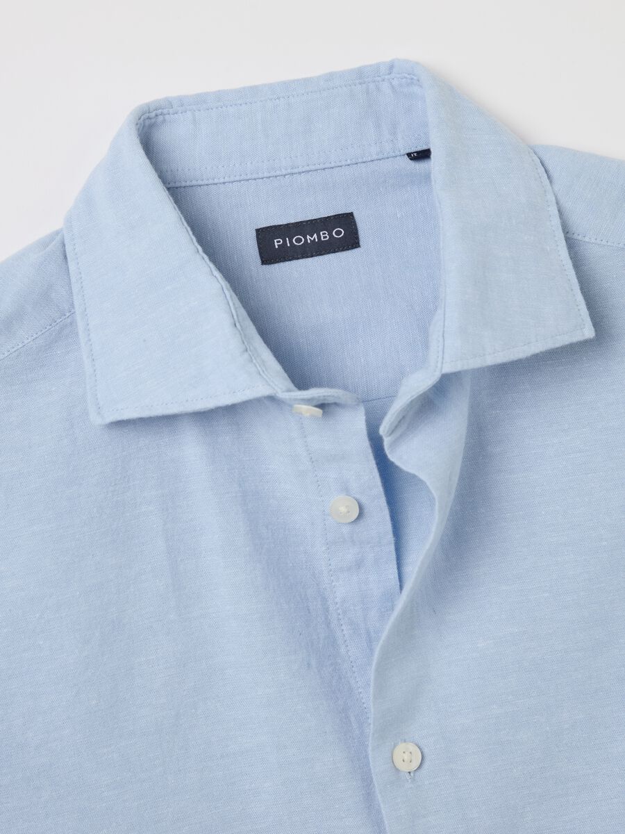 Regular-fit shirt in cotton and linen_5