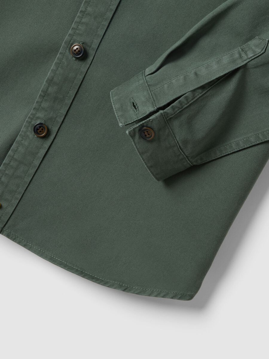 Regular fit green pure cotton shirt_1