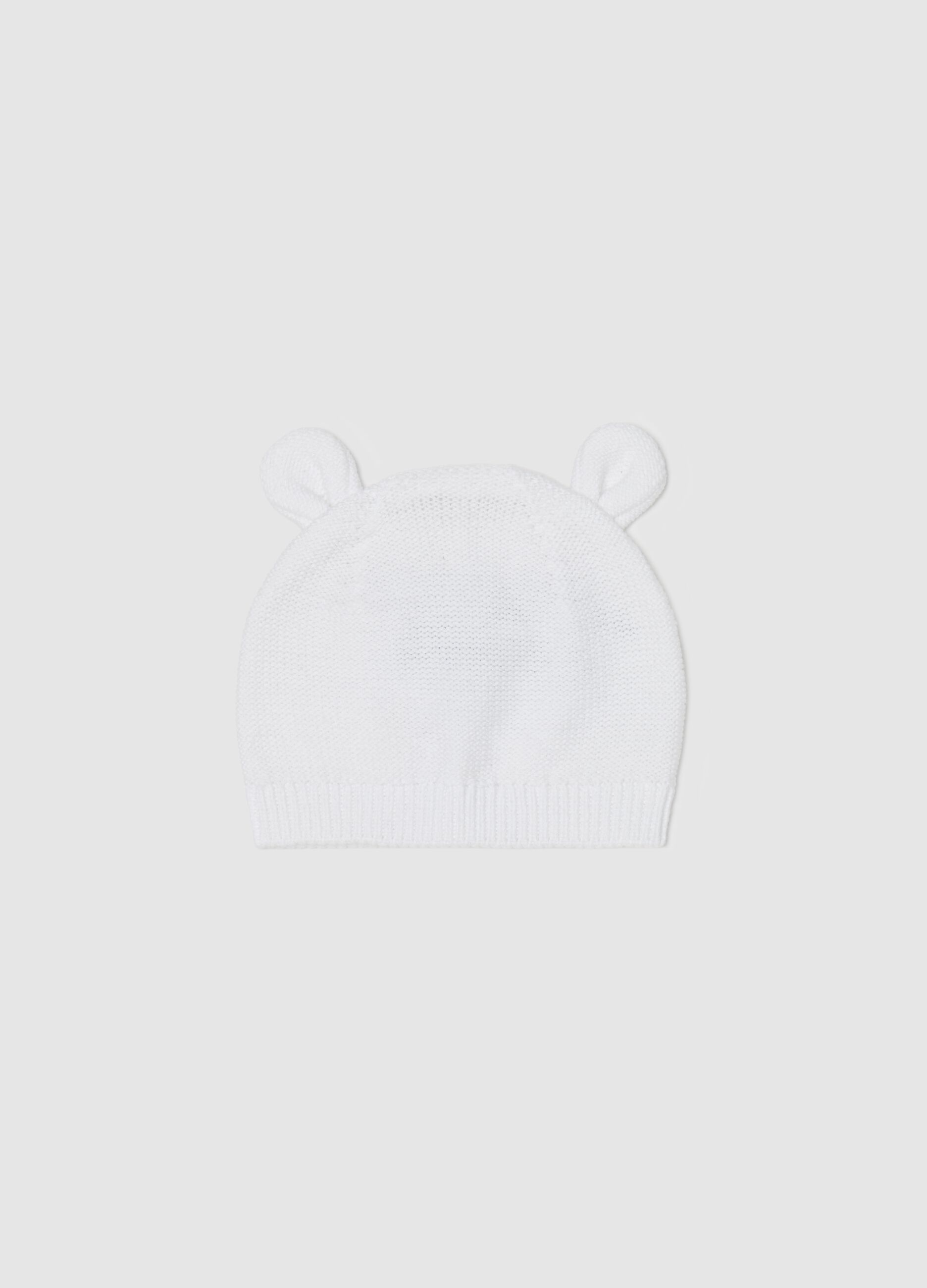 Knitted hat with ears