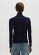 Blue Ribbed Regular Fit Turtleneck Jumper_2