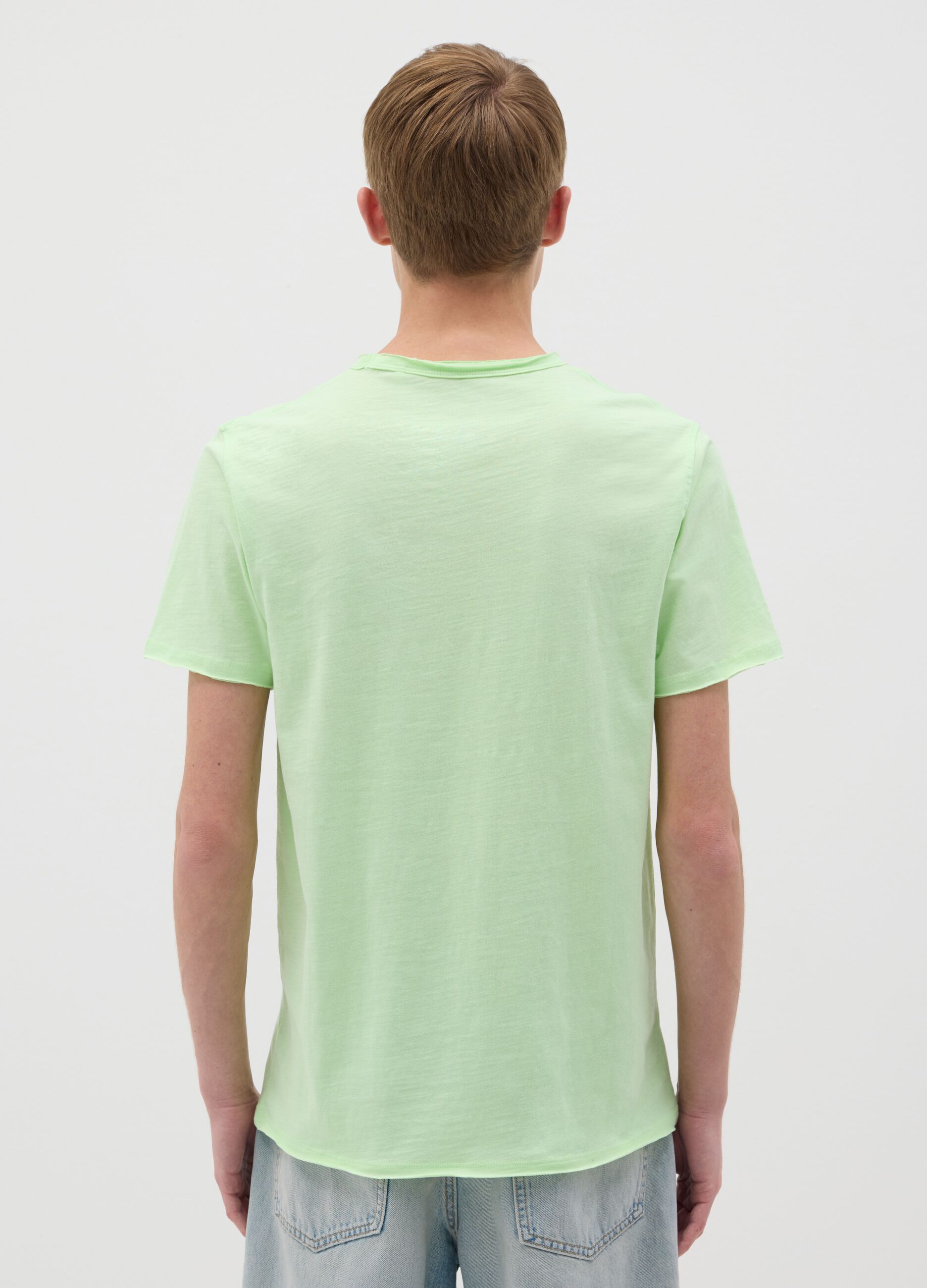 Cotton T-shirt with round neck