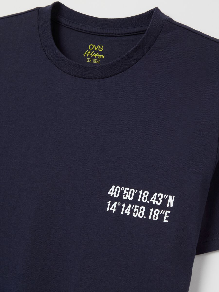 Cotton T-shirt with Galleria Umberto I coordinates_5