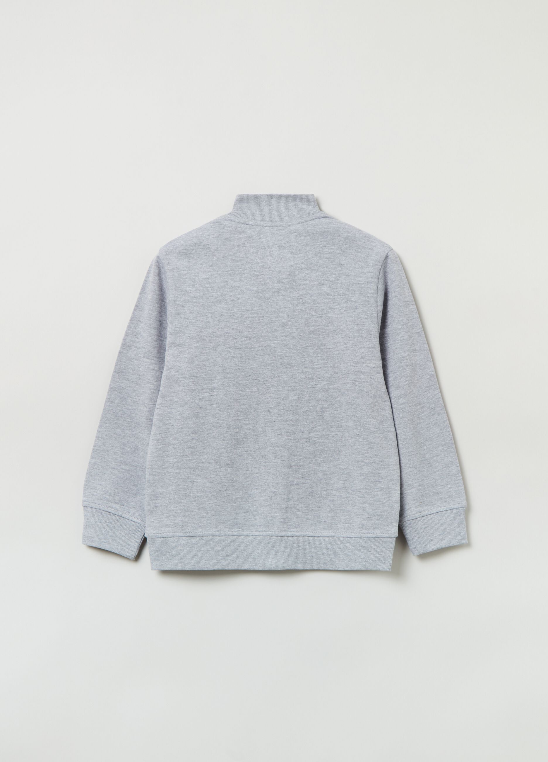 Full-zip in French Terry a collo alto_1