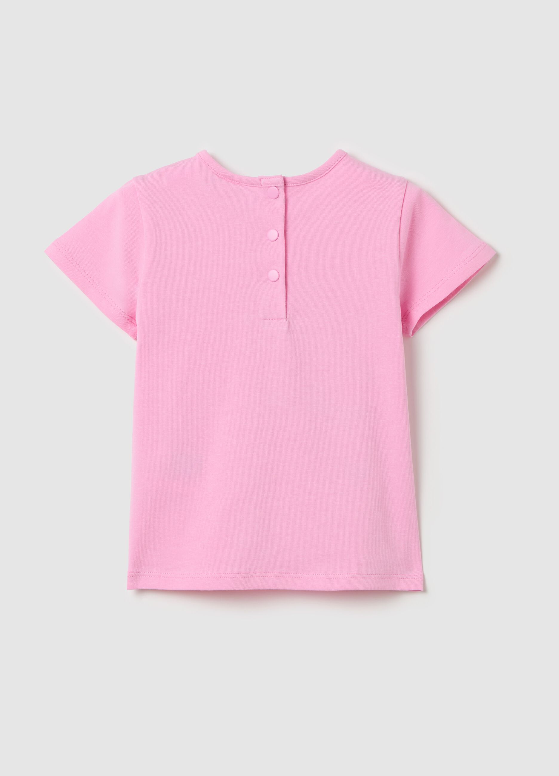 T-shirt with skater flower and diamantés