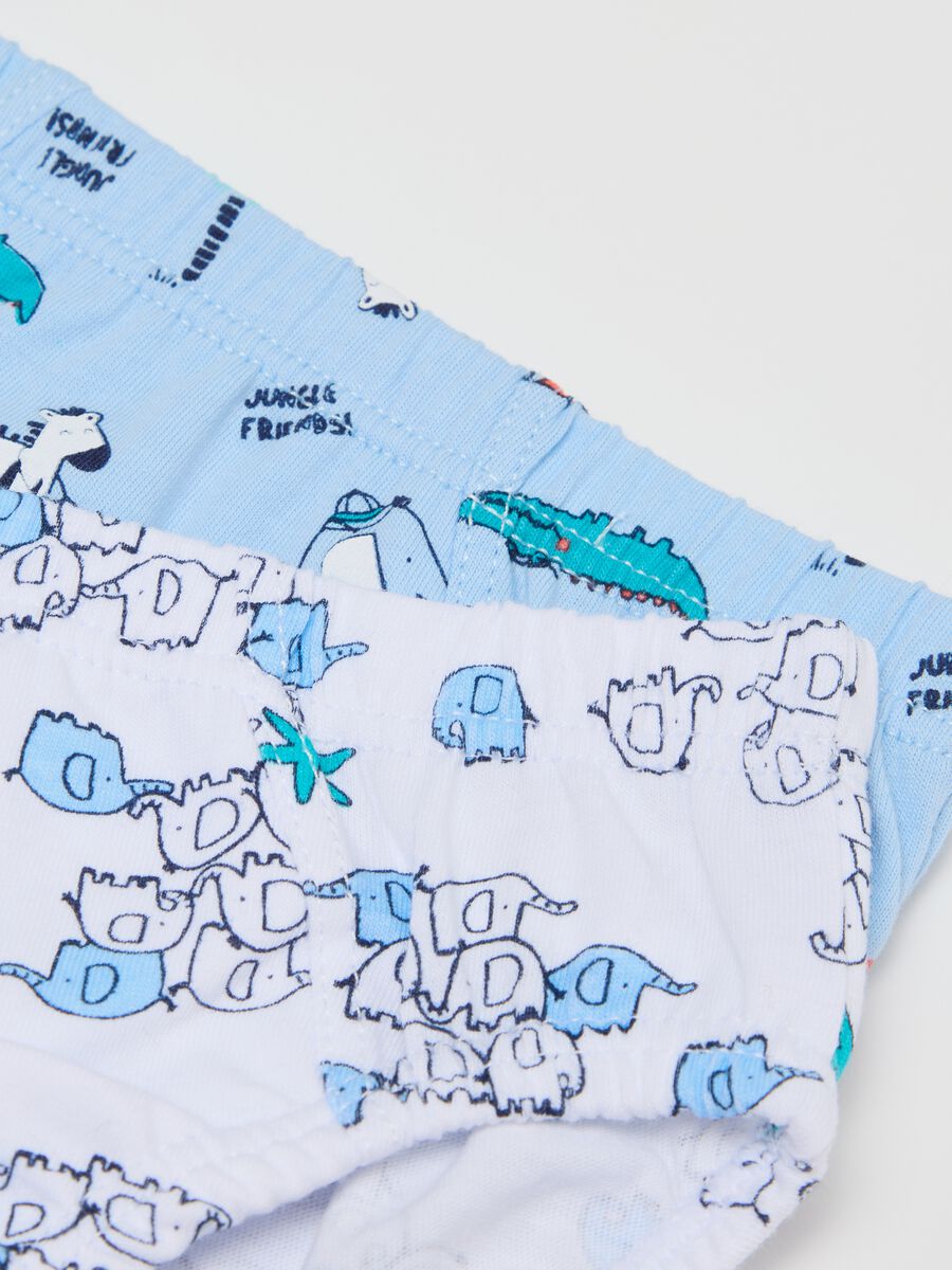 Tripack slip in cotone bio animali della savana azzurro giallo_3