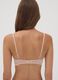 Beige padded stretch-fabric bra_3