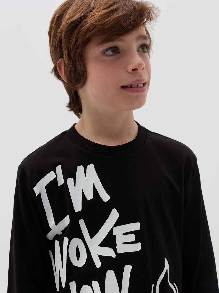 T-shirt a maniche lunghe con stampa_2