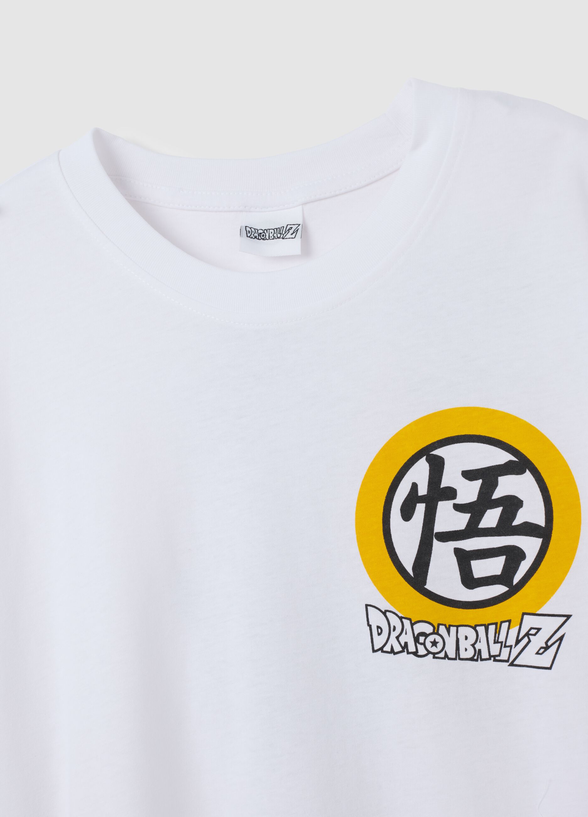 White pure cotton T-shirt relaxed fit with print