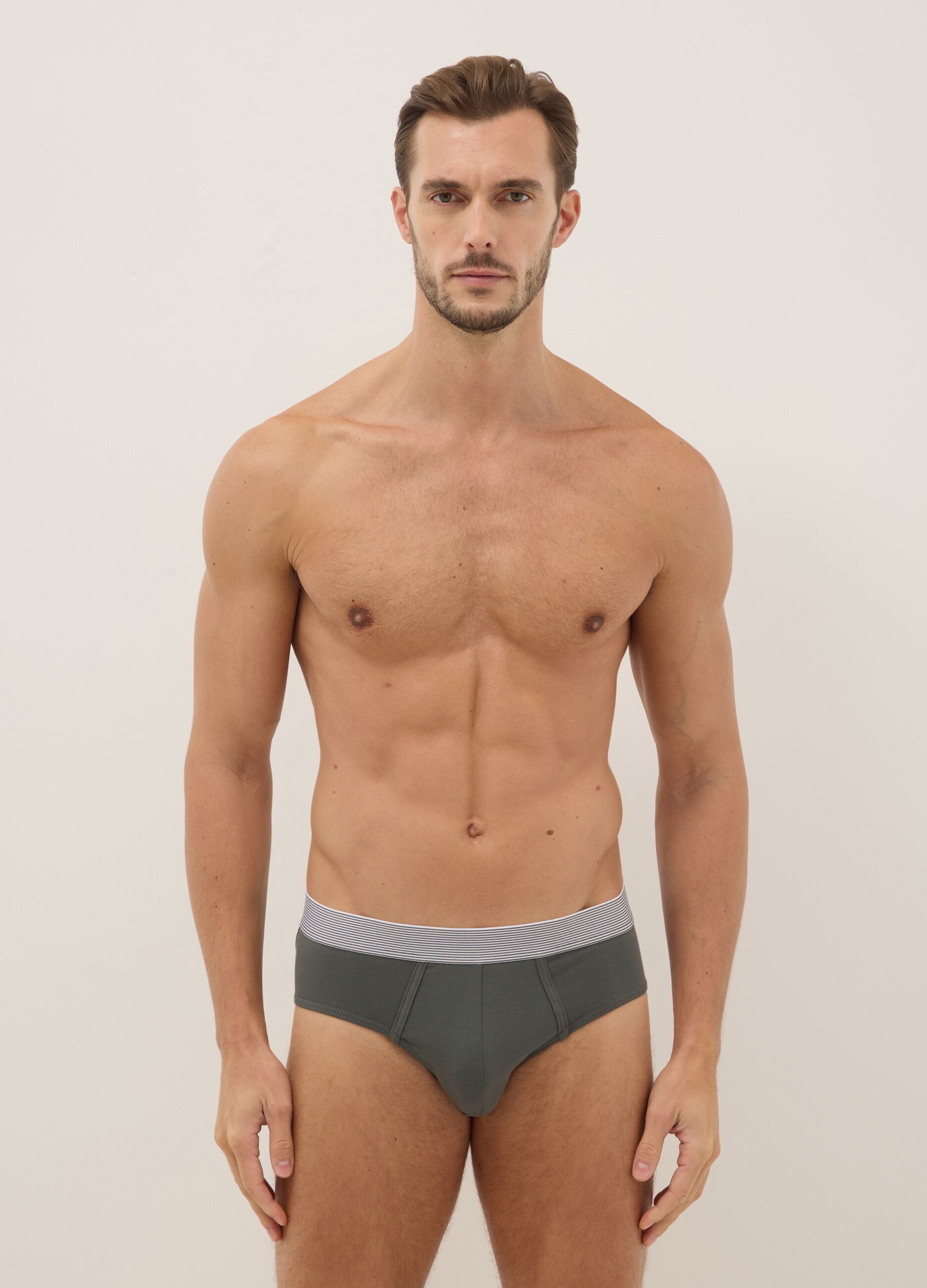 Multicolour regular fit stretch cotton tripack briefs