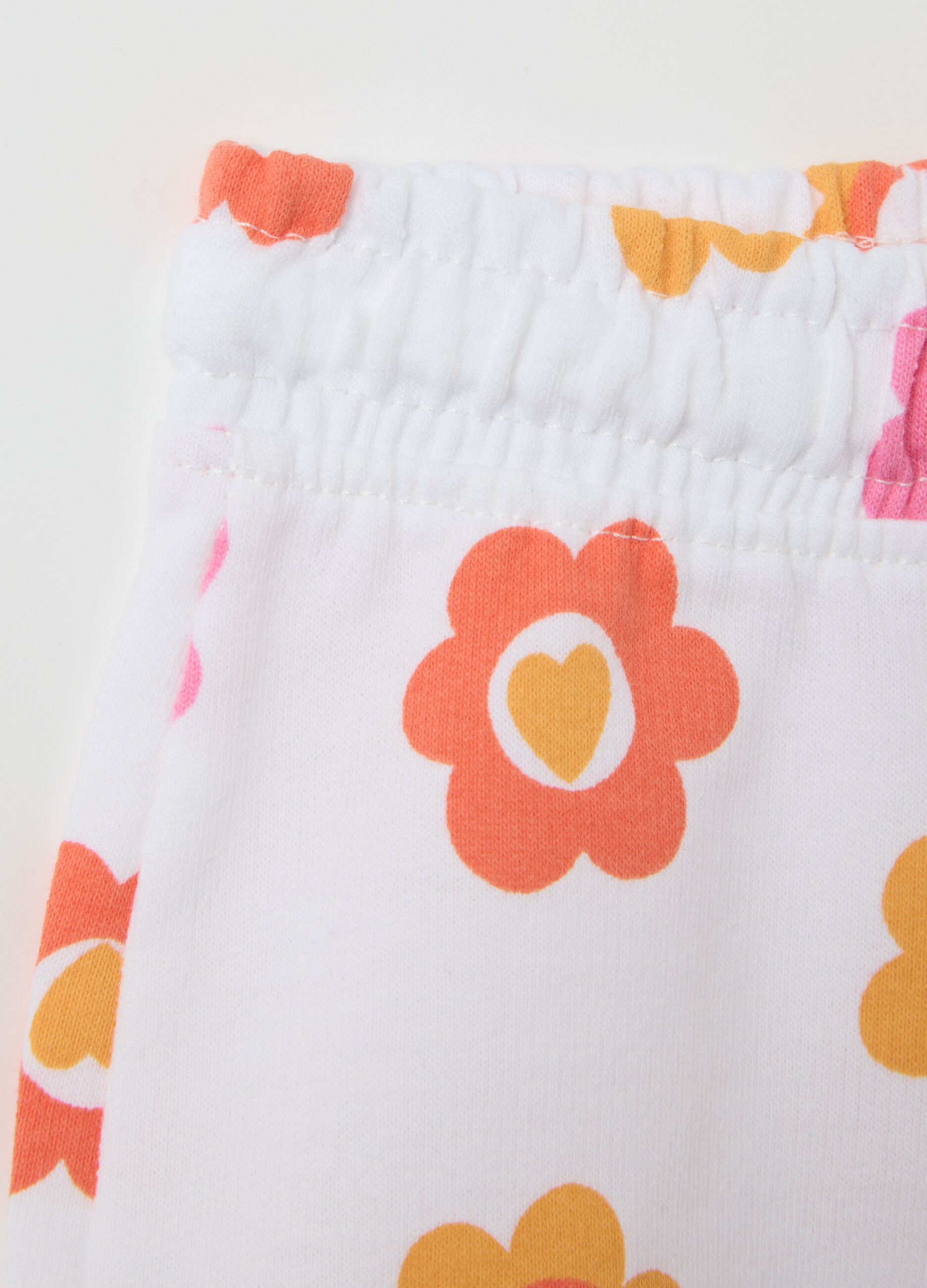 Colourful Flower Cotton Shorts