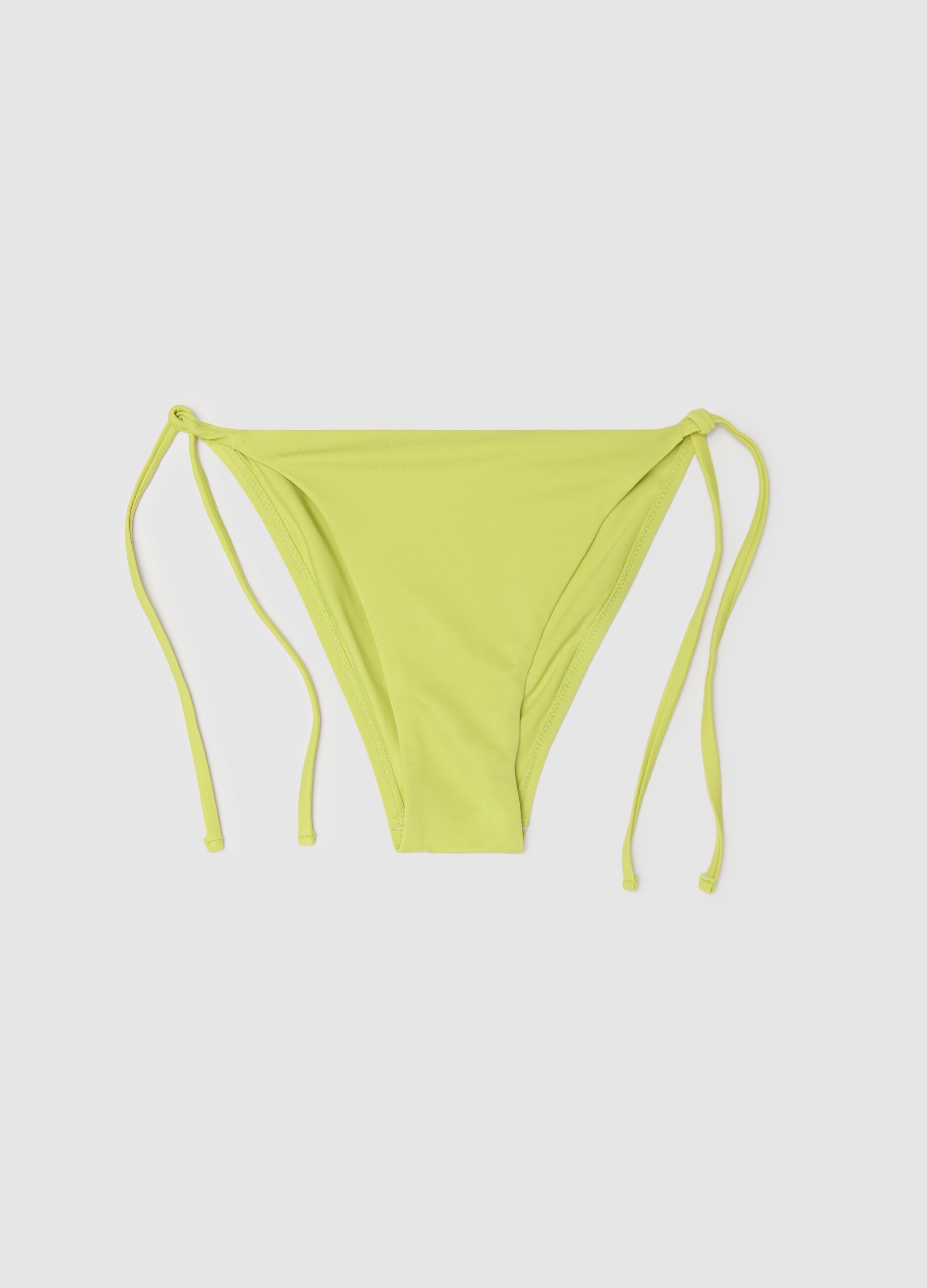 Green bikini briefs with ties