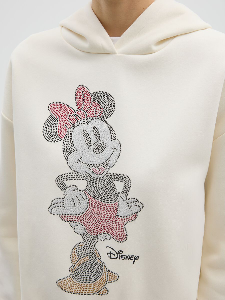 Felpa bianca in misto cotone regular fit con stampa Disney_3