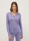 Purple nightshirt with lace V-neck regular fit_0