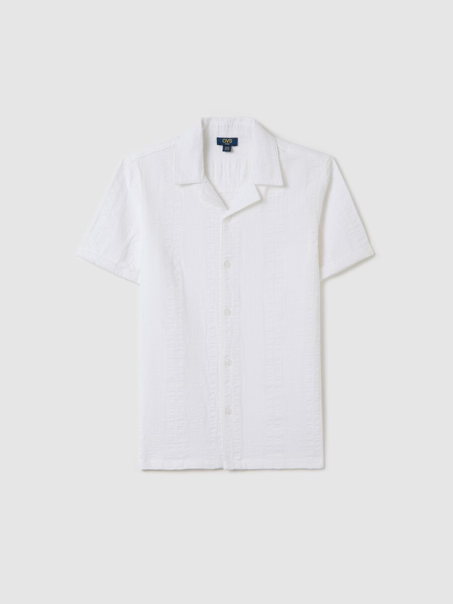 Camicia bianca bowling a maniche corte_3