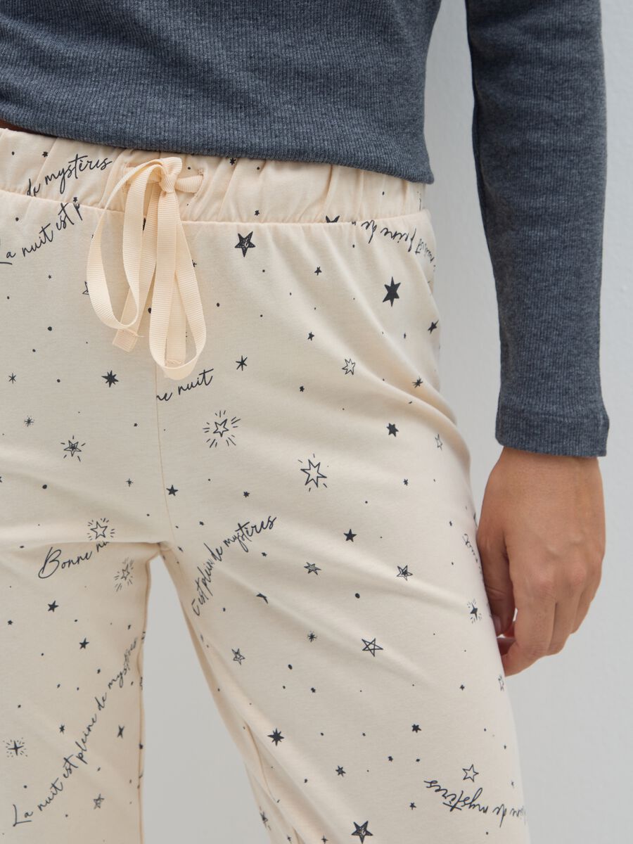 Pantaloni in puro cotone beige regular fit_3