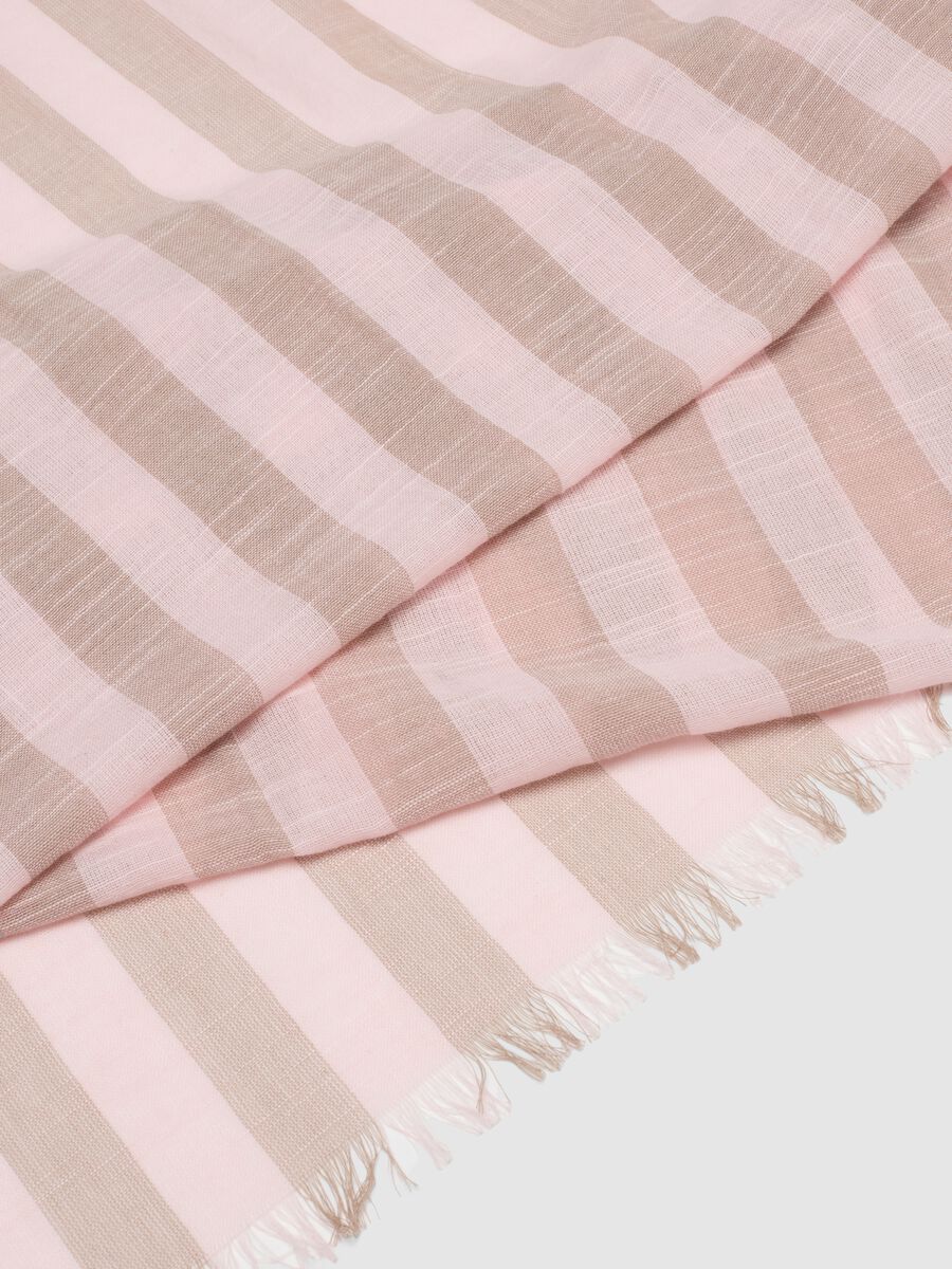 Multicolour striped pure cotton scarf_2