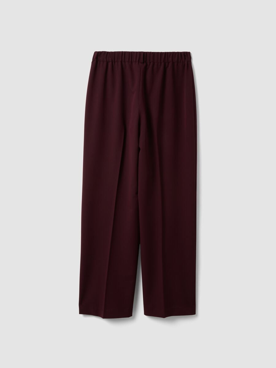 Pantaloni viola in viscosa elasticizzato straight fit_6