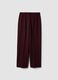Purple stretch viscose straight-leg trousers_6
