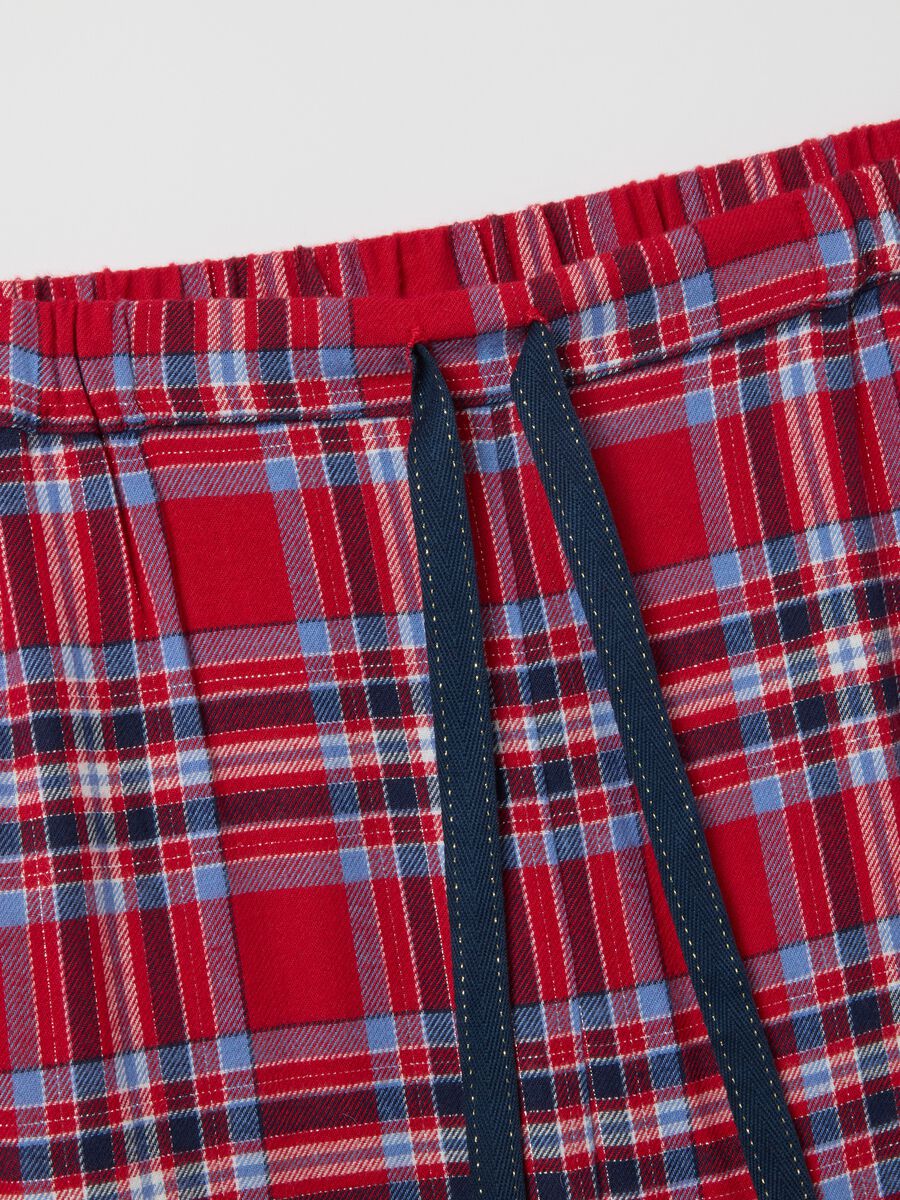 Multicoloured check flannel pyjama trousers - regular fit_5
