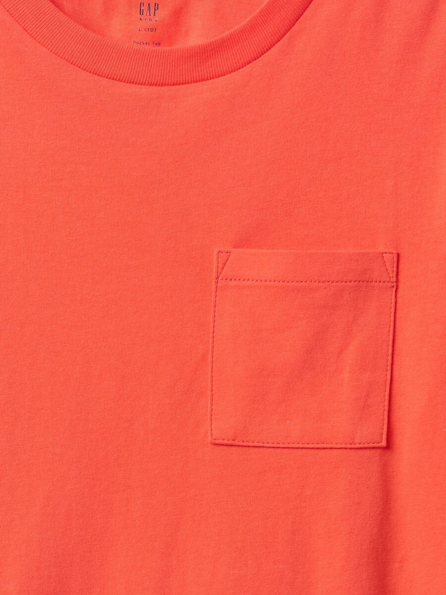 Orange T-shirt with pocket_1