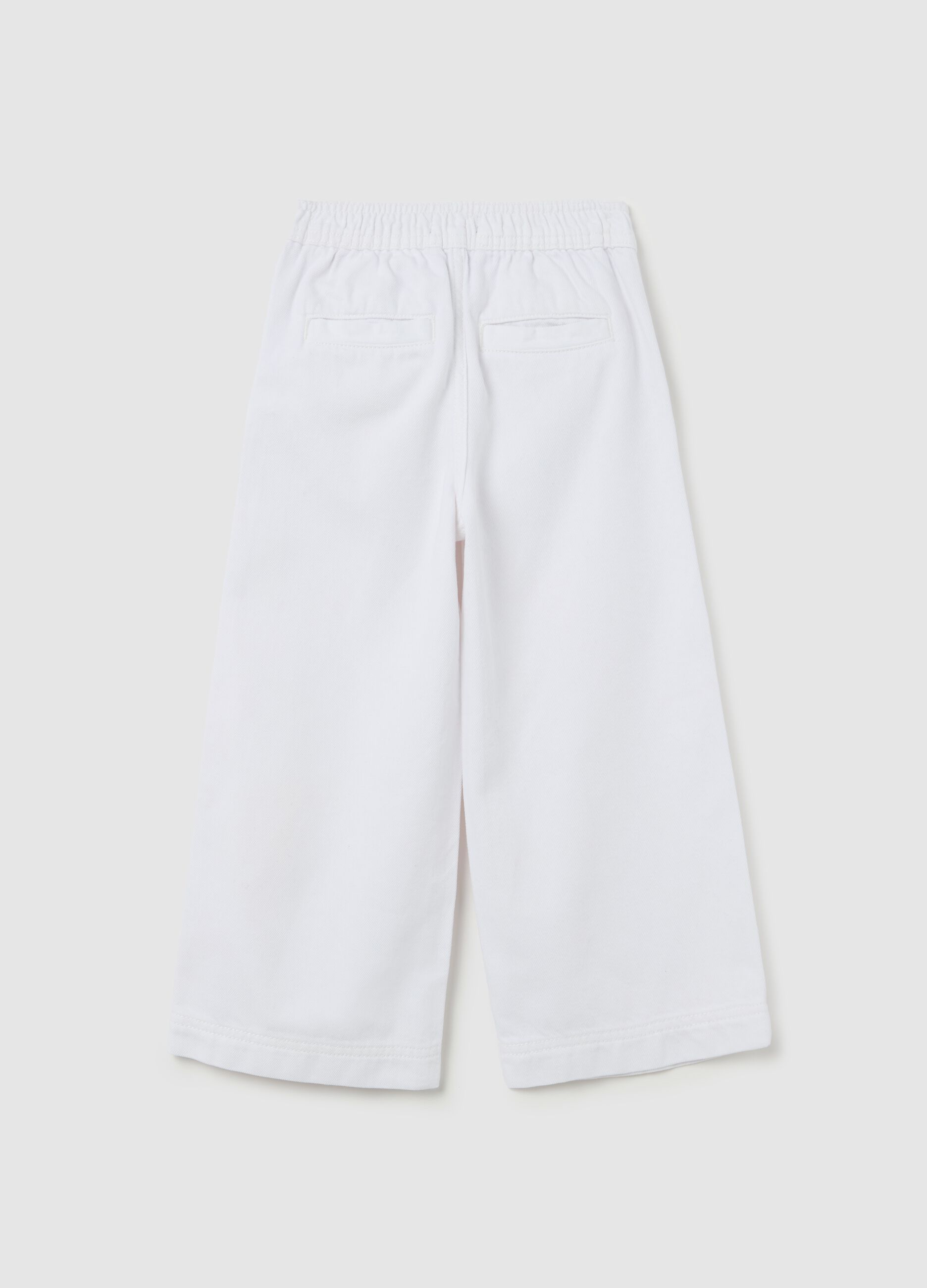 Wide-leg trousers with decorative buttons