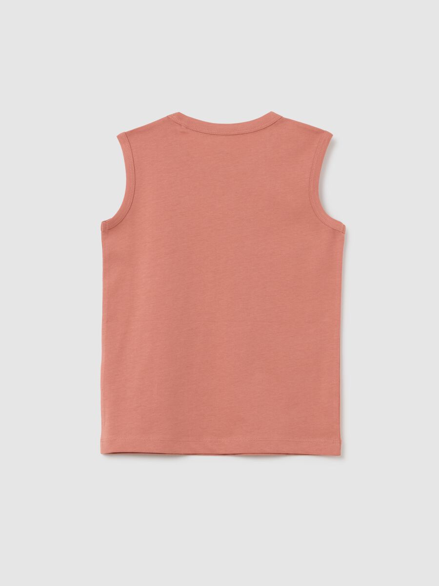 Children's pink cotton vest regular fit_1