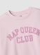 Pink pure organic cotton crew-neck pyjamas for girls_2