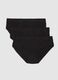 Set of black cotton regular fit tripack briefs_4