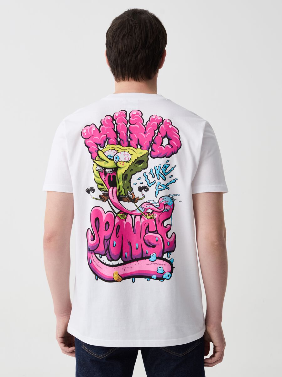 Cotton T-shirt with Spongebob print_2