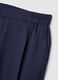 Blue regular fit viscose blend trousers_5