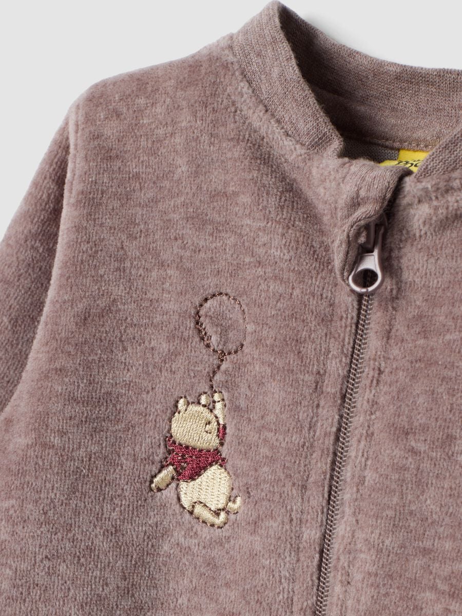 2-pack beige Winnie the Pooh embroidered cotton-blend sleepsuits_2