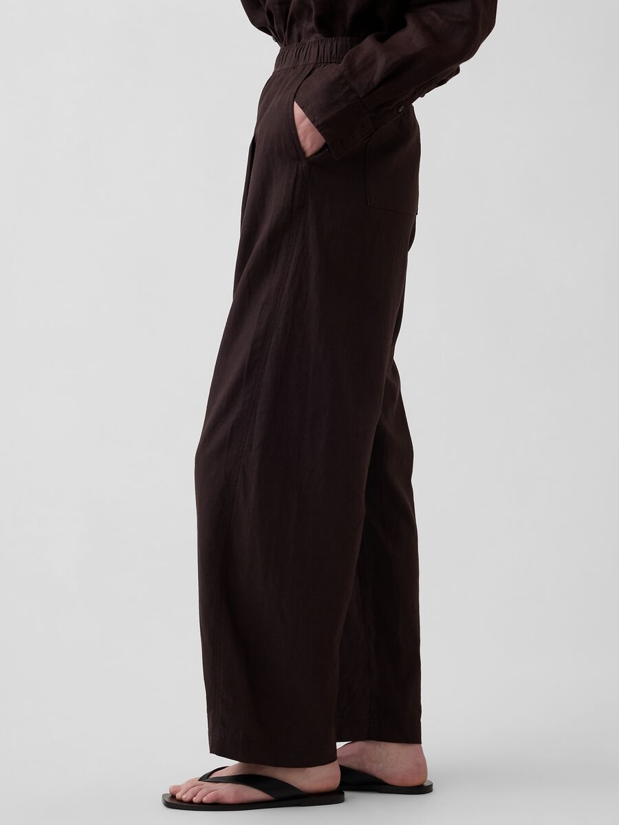 Linen-blend palazzo trousers_3