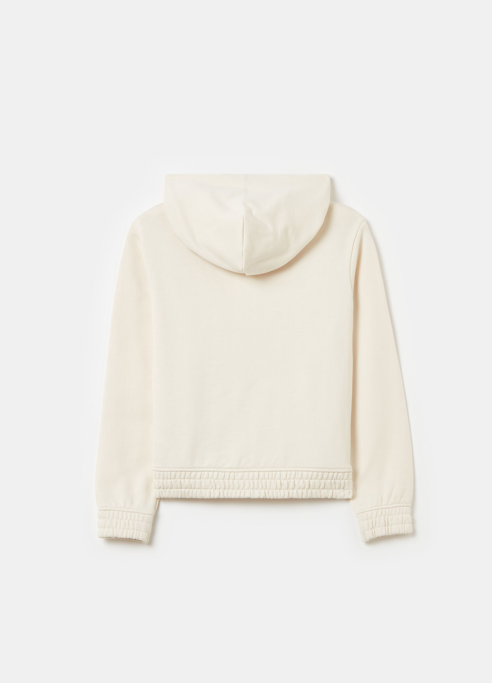 Essential organic cotton full-zip sweatshirt with hood