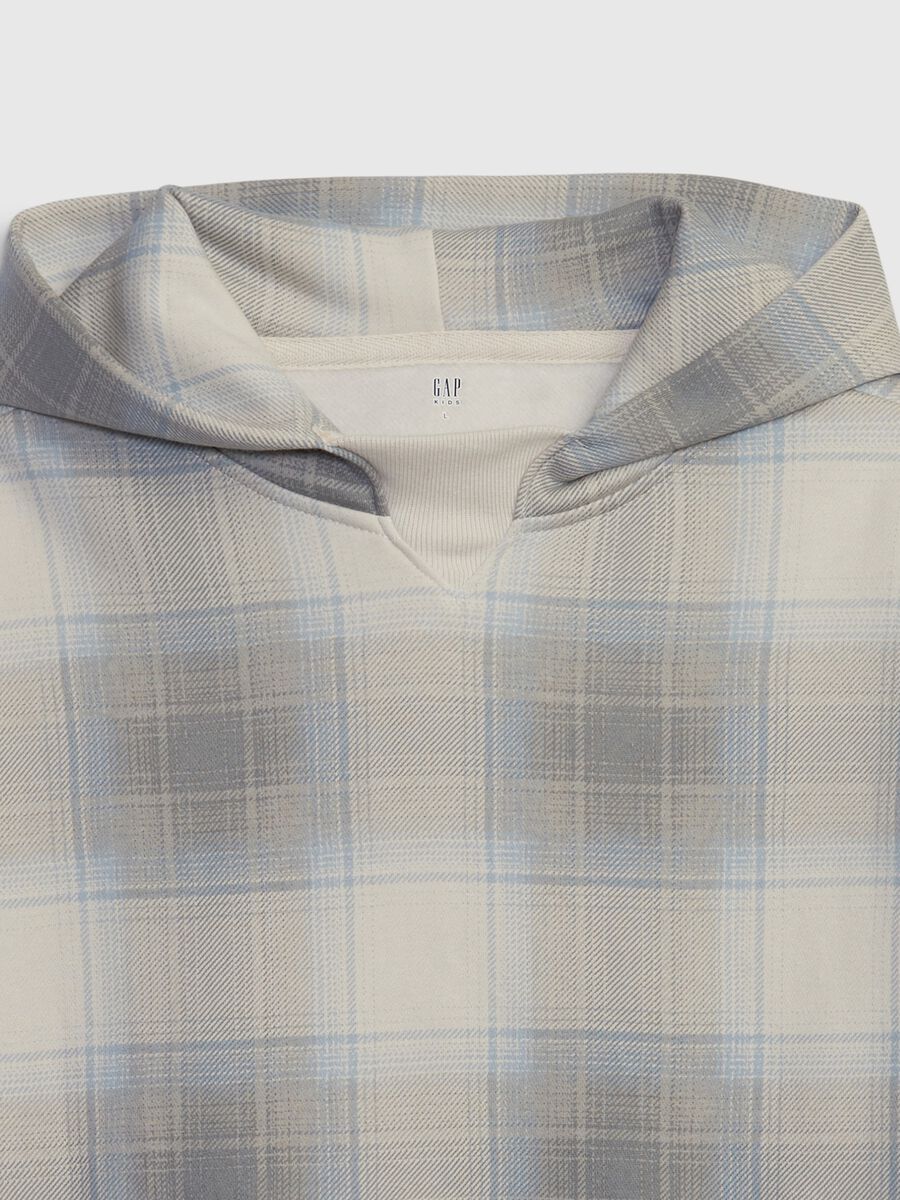 Felpa con cappuccio fantasia plaid_2
