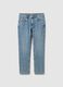 Regular fit blue denim jeans_4