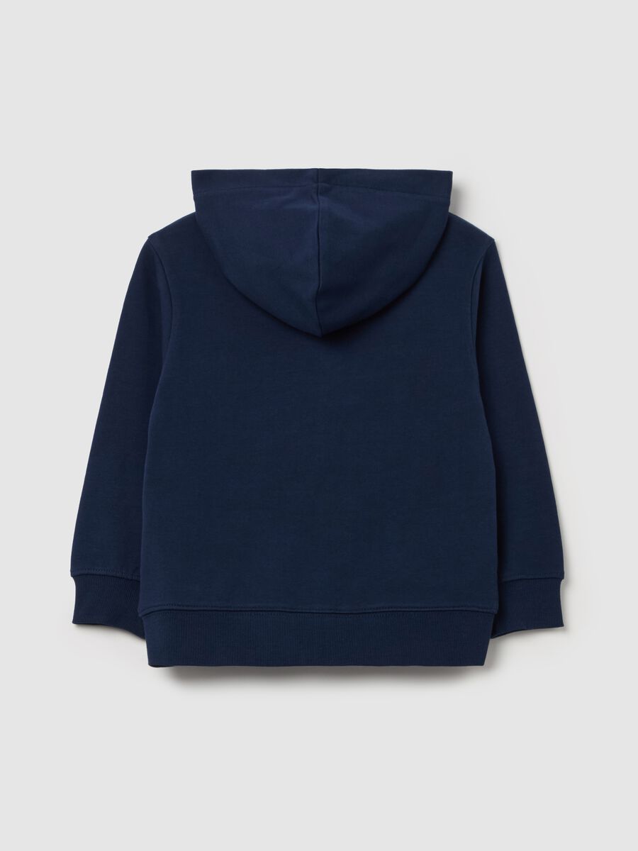 Full-zip sweatshirt in French terry with hood_1