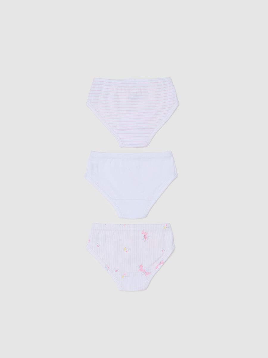 Girls' cotton white tripack briefs in regular fit_1