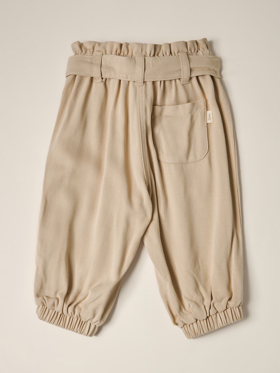 IANA Baby Girl Pure Viscose Twill Trousers_1